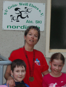 Andrea mit Goitzsche-Marathon Medaille